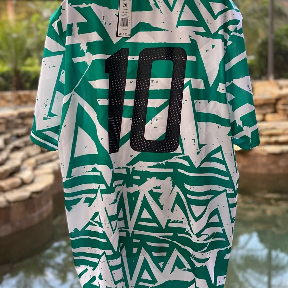 ADIDAS TAN‎ DNA GRAPHIC NUMBER 10 SOCCER JERSEY 2XL